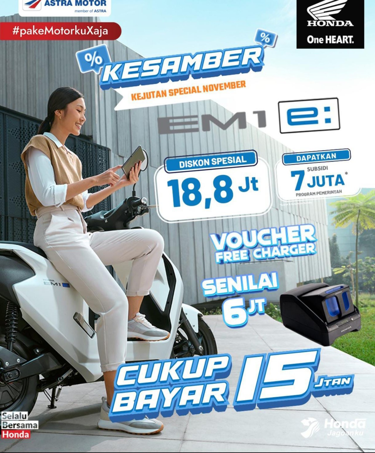 Nikmati Kejutan Promo Spesial November untuk Honda EM1 e: Dari Asmo Sulsel Sulit Dilewatkan