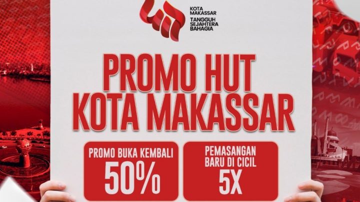 HUT ke-417 Kota Makassar, PDAM Luncurkan Promo Pemasangan Baru Bagi Calon Pelanggan pdam makassar