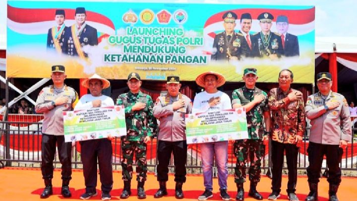Dukung Program Swasembada Pangan Presiden Prabowo, Kapolri-Panglima TNI Luncurkan Gugus Tugas Polri program swasembada pangan