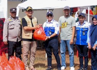 PDAM Kota Makassar Salurkan Bantuan Sembako ke Lokasi Pengungsian Korban Banjir