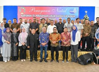 Rayakan Natal Bersama Karyawan Kristiani, Dirut PDAM Makassar Beni Iskandar Titip Pesan Khusus