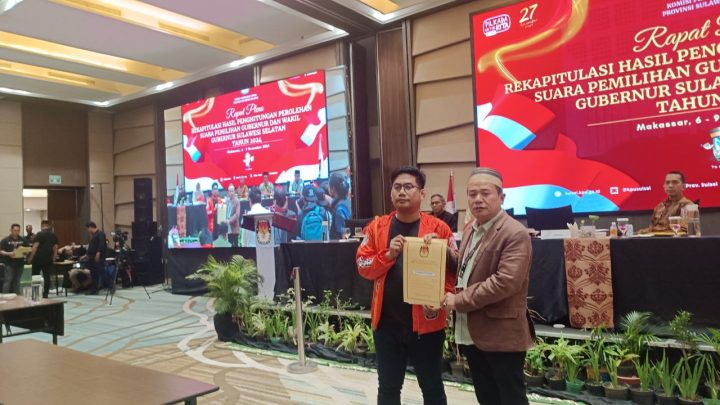 KPU Tetapkan Hasil Rekapitulasi Suara Pilgub Sulsel 2024 KPU