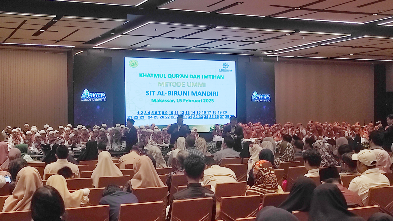 134 Siswa Al Biruni Mandiri Makassar Selesaikan Ujian Terbuka Khatmul Quran, Kualitasnya di Atas Rata-rata Sekolah