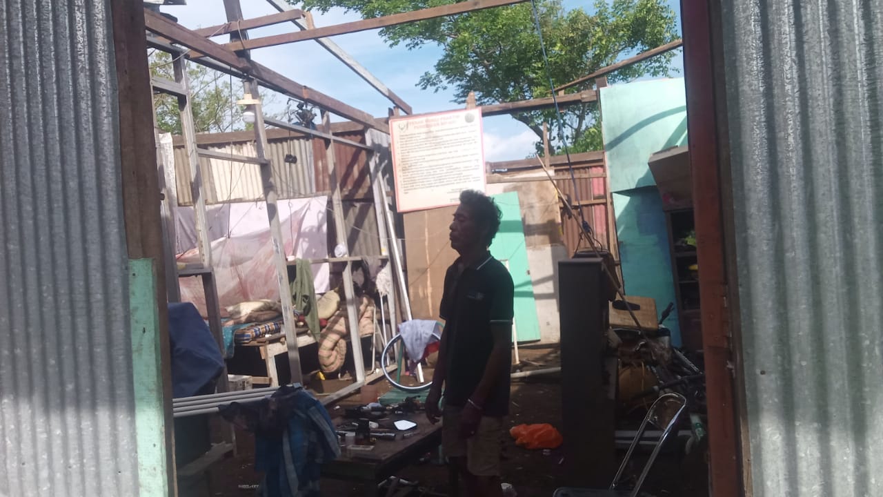 Angin Puting Beliung Terjang 6 Unit Rumah di Desa Tuju Bangkala Barat Jeneponto