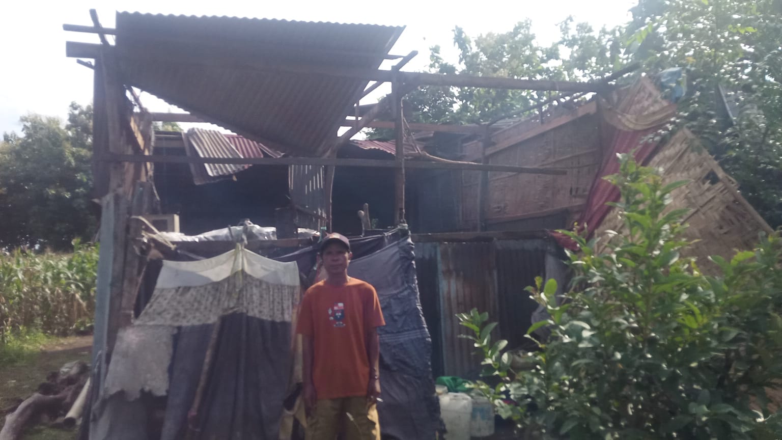 Angin Puting Beliung Terjang 6 Unit Rumah di Desa Tuju Bangkala Barat Jeneponto