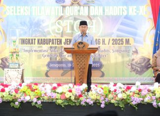 Pj Bupati Resmi Menutup Seleksi Tilawatil Quran dan Hadist Ke-XI Jeneponto