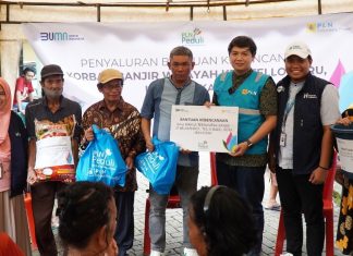 Respon Cepat Banjir Sulsel, PLN IP UBP Tello Salurkan Bantuan bagi Korban terdampak Banjir