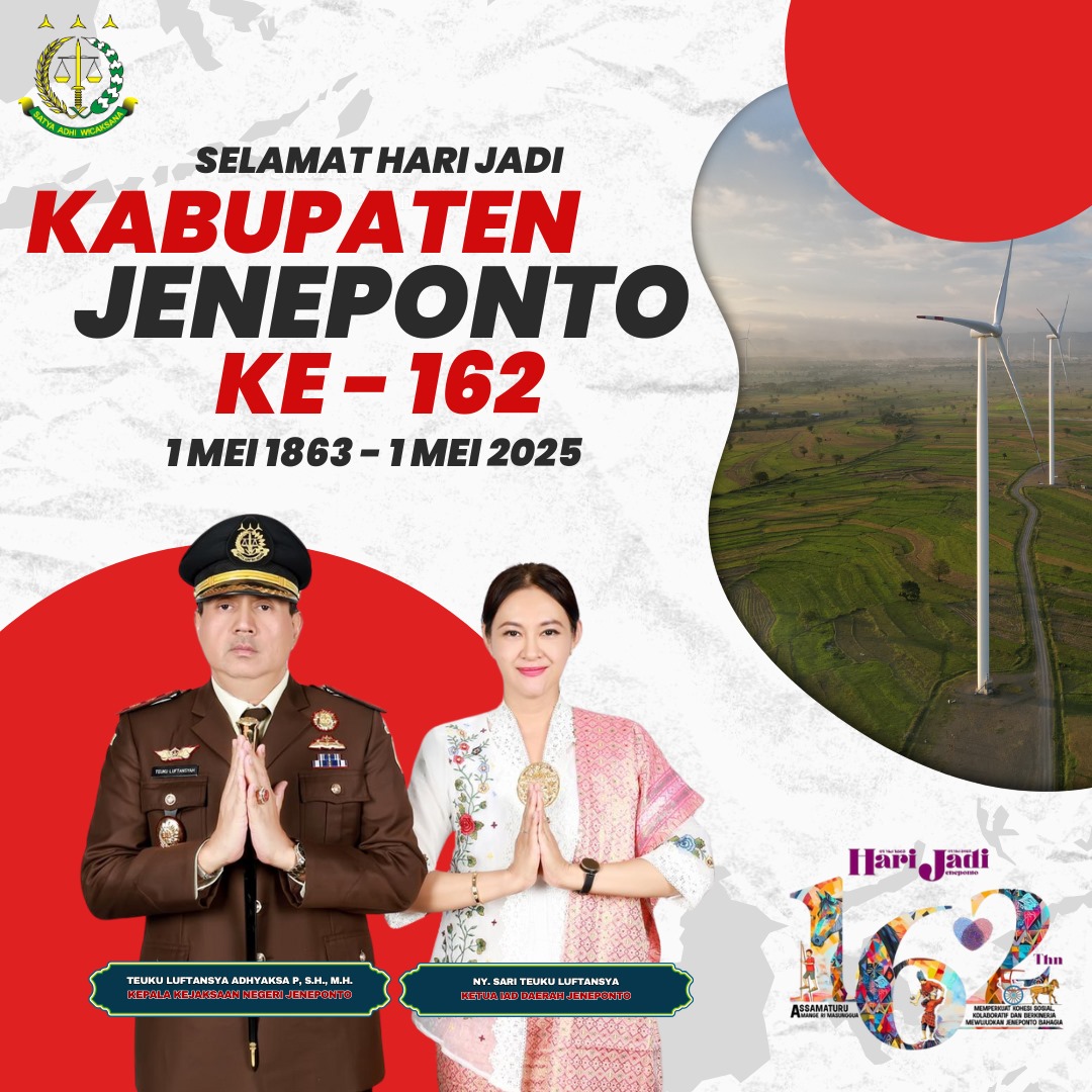 Bupati Jeneponto Paris Yasir Pimpin Upacara Hari Pendidikan Nasional 2025