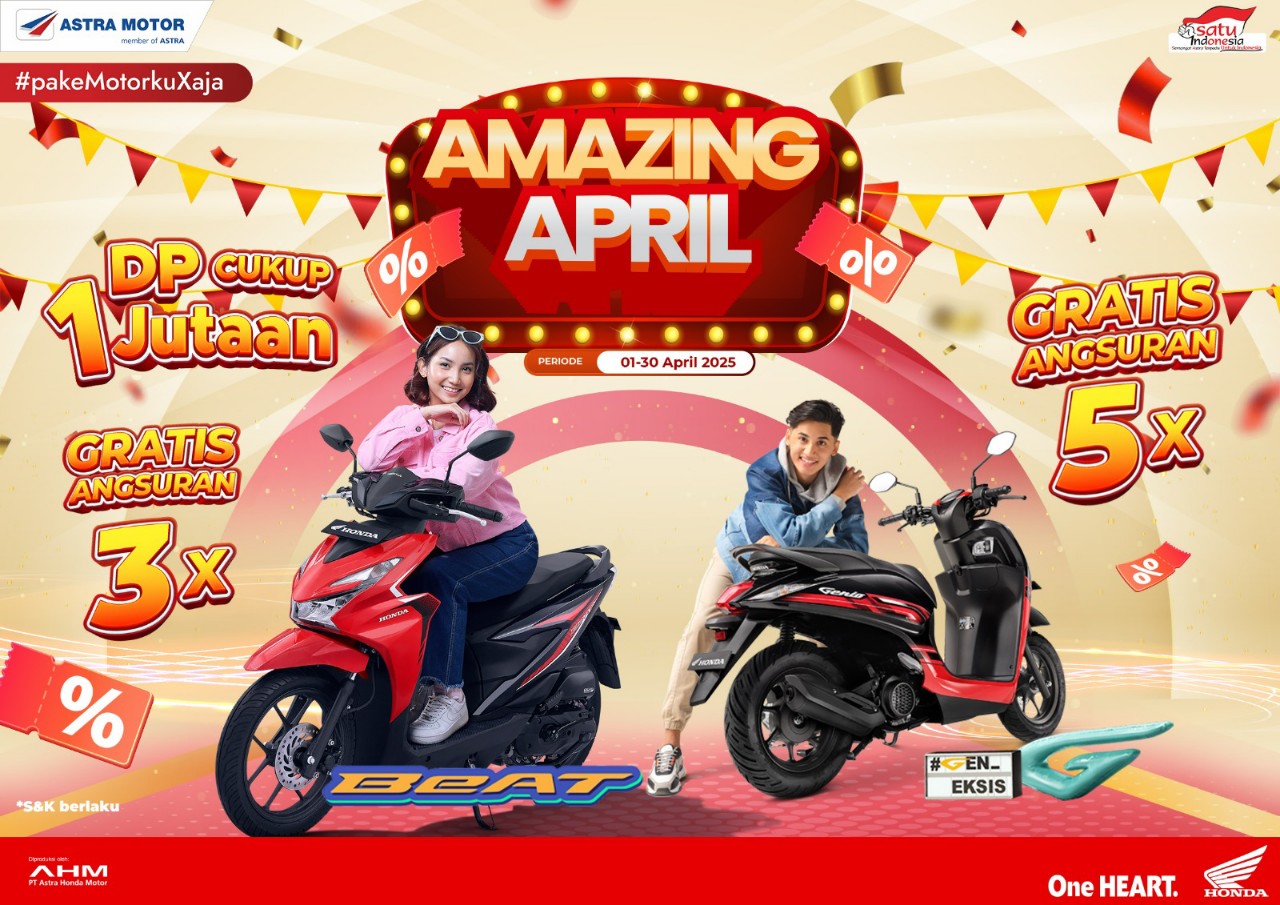 April 2025, Saatnya Berburu Promo Spesial Motor Matic Hingga Sport di Asmo Sulsel