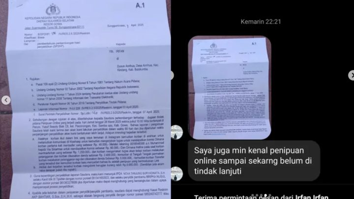 Korban-korban Penipuan Pasobis Muncul di Medsos Setelah 37 Pelaku Dibebaskan pasobis