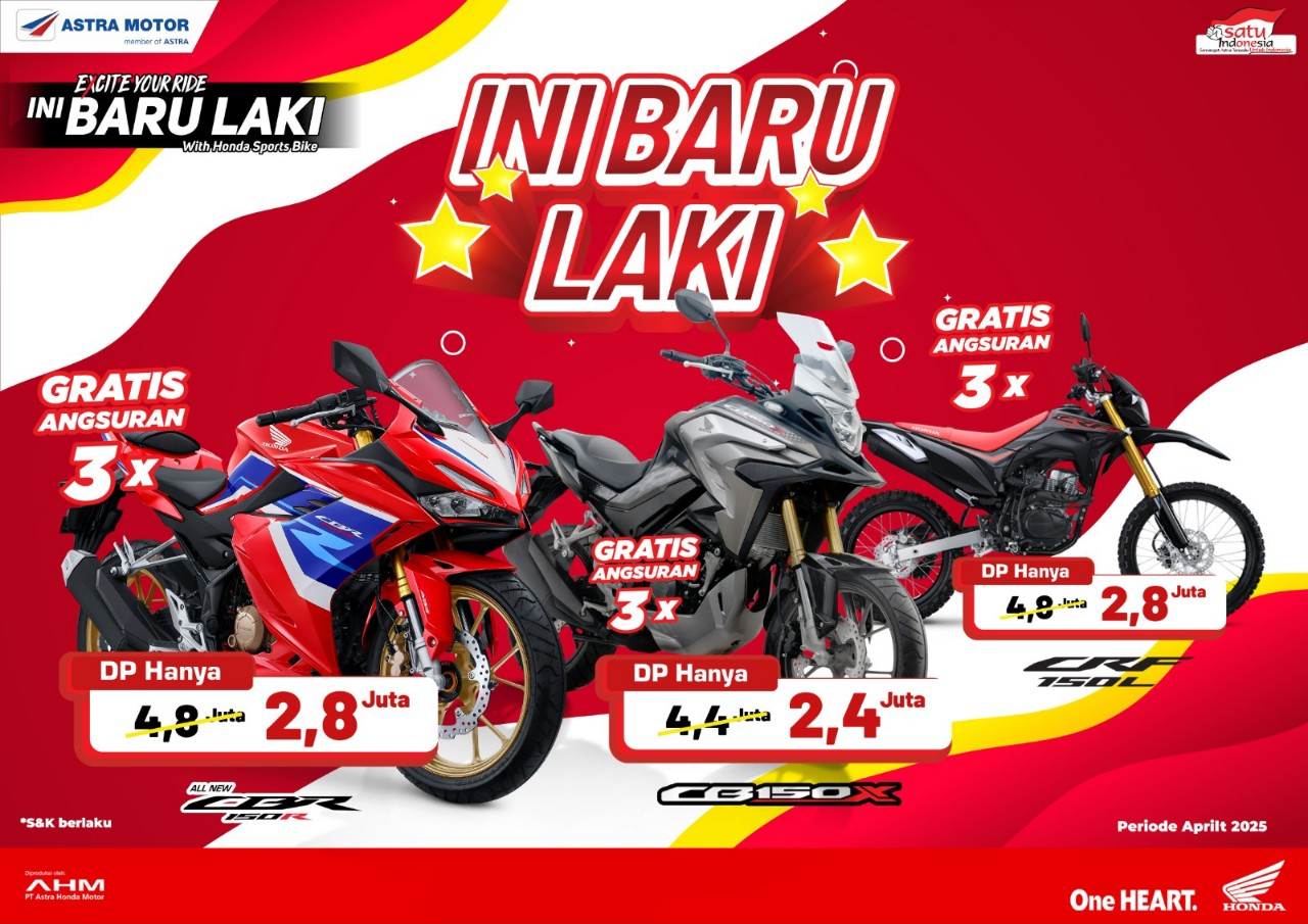 April 2025, Saatnya Berburu Promo Spesial Motor Matic Hingga Sport di Asmo Sulsel