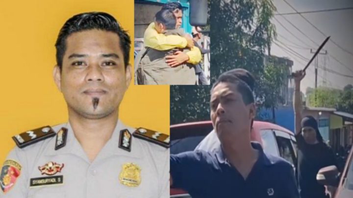 Sosok Polisi yang Meredam Warga yang Gelar Aksi Sambil Bawa Sajam di Jeneponto Sosok Polisi
