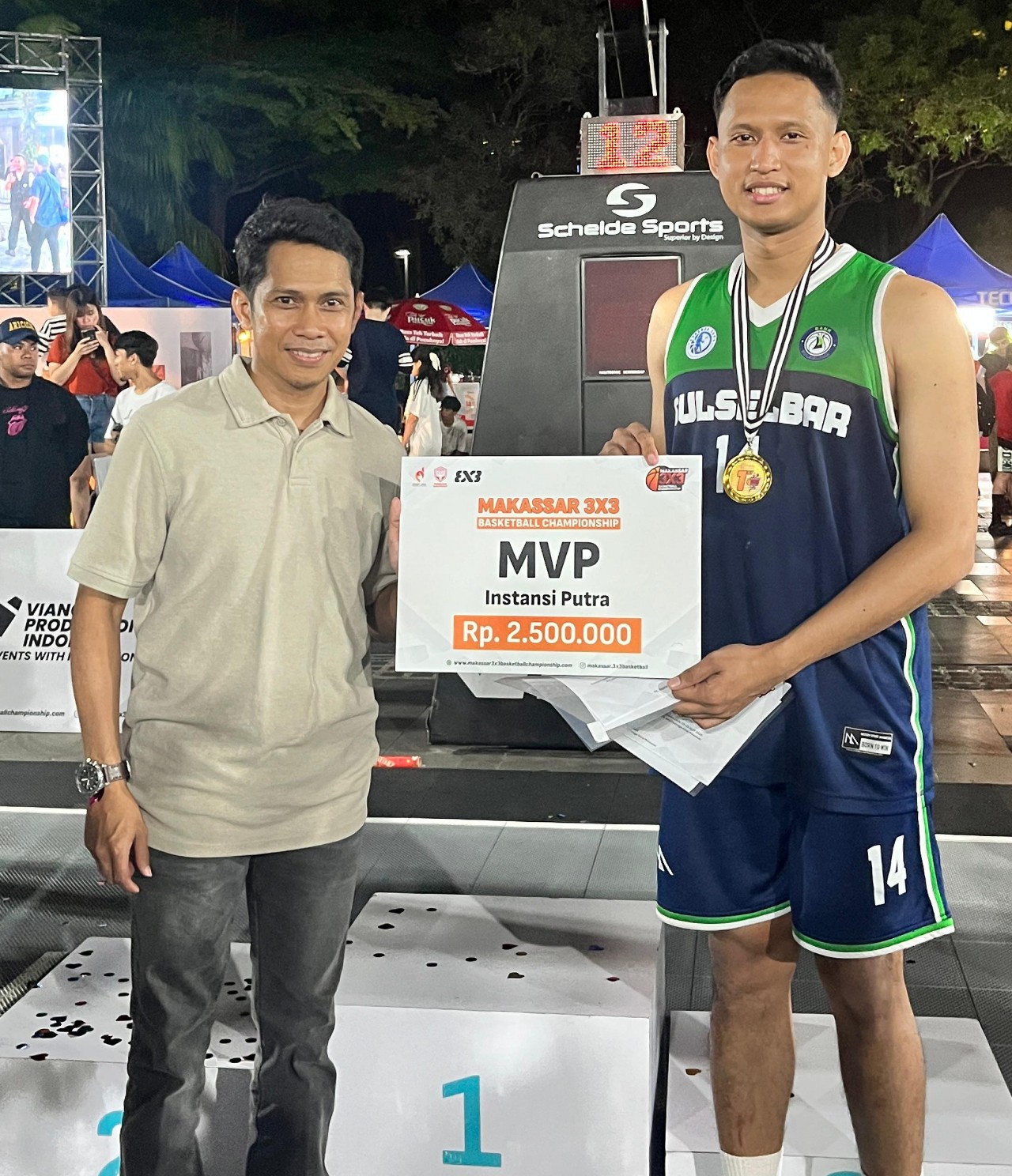 Tim Basket Bank Sulselbar Juara Pertama Makassar 3X3 Basketball Championship 2025
