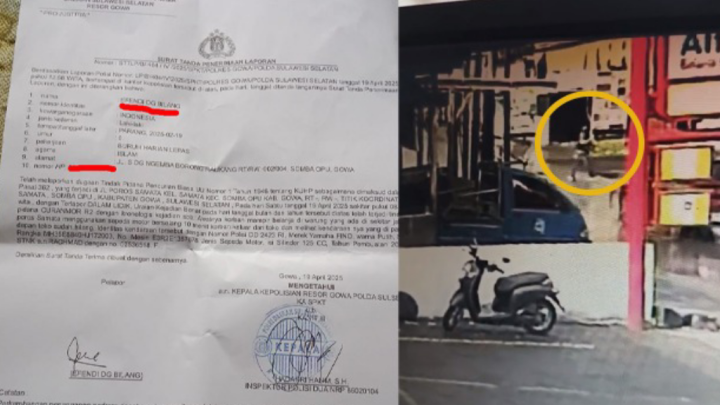 Pencuri Motor Resahkan Warga Gowa, Terekam CCTV Pelaku Pakai Jaket Hitam Putih cctv