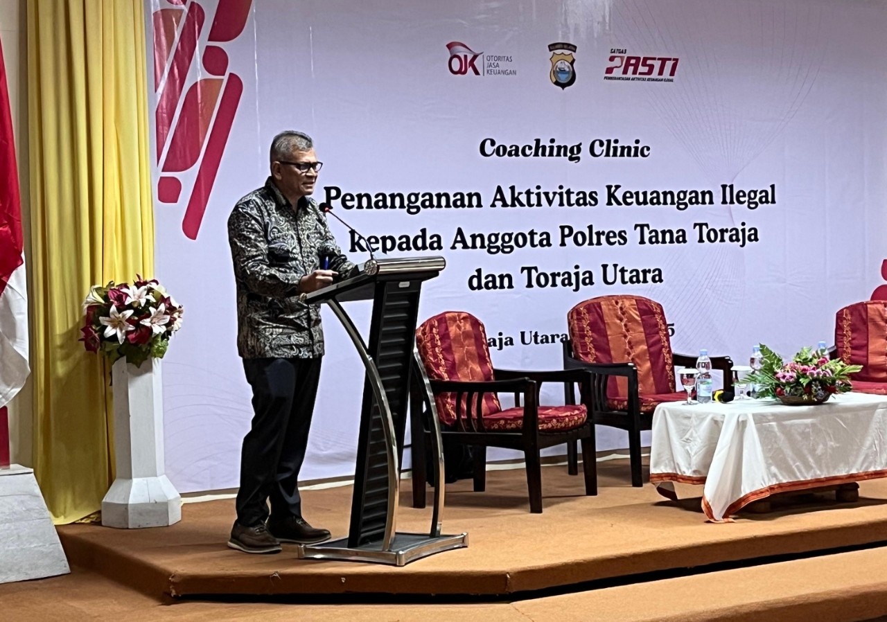 Kantor OJK Sulselbar Lakukan Coaching Clinic Bagi Personil Polda Sulsel