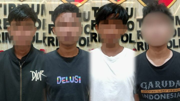Polisi Tangkap Empat Pelaku Pengancaman Bersenjata Tajam di Gowa pengancaman bersenjata tajam