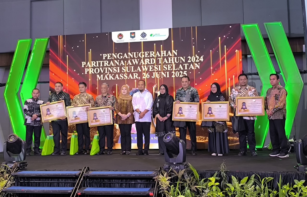 Paritrana Award 2024 Tingkat Sulsel, BPJS Ketenagakerjaan: Selamat Kepada Seluruh Pemenang