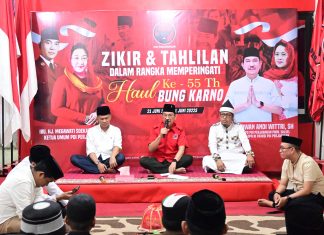 DPD PDI Perjuangan Sulsel dan Ratusan Anak Panti Asuhan Gelar Zikir dan Tahlilan dalam Rangka Haul Bung Karno ke-55 Tahun