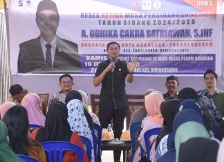 Gelar Reses Ketiga, Legislator DPRD Makassar Odhika Cakra Serap Aspirasi Warga Biringkanaya