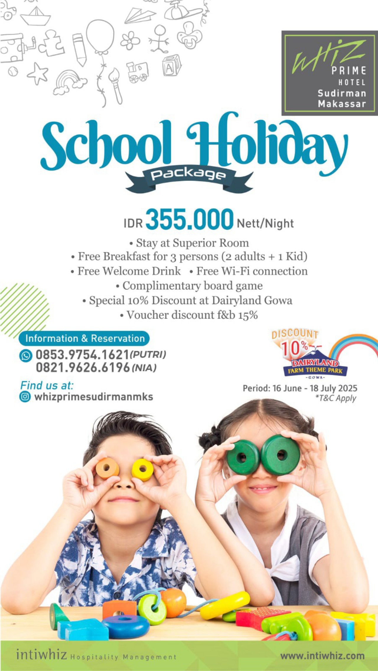 Whiz Prime Sudirman Makassar Tawarkan Promo Paket School Holiday Hingga 18 Juli 2025