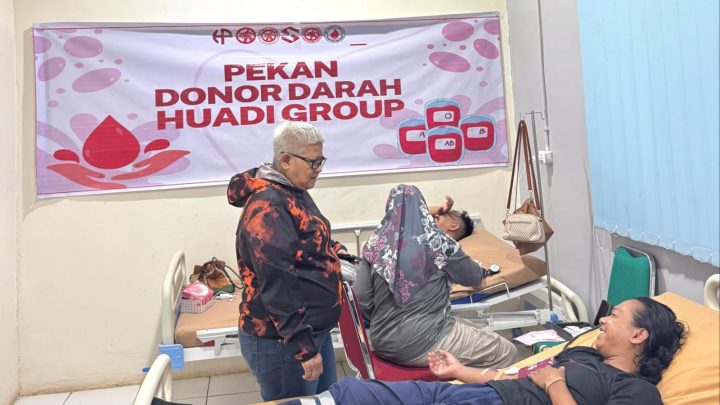 Bersatu untuk Kemanusiaan, Karyawan Huadi Group Sumbang 66 Kantong Darah Donor darah