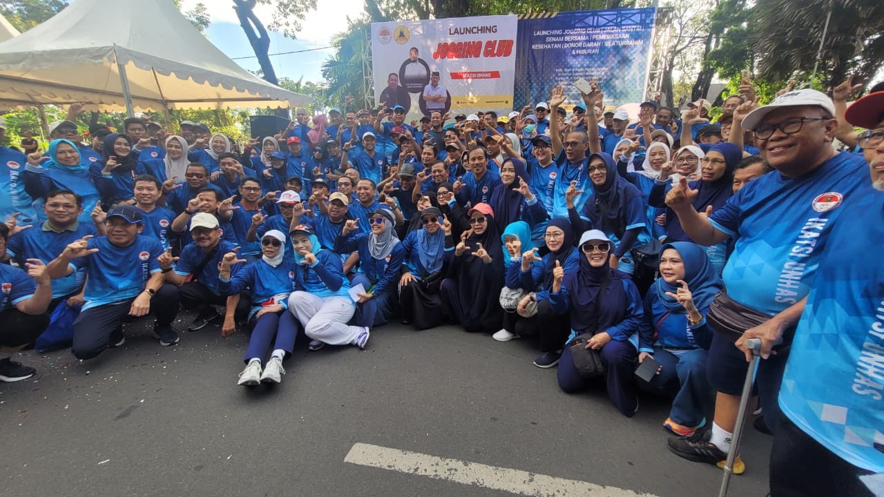 330 Alumni Teknik Sipil Unhas Meriahkan Peluncuran IKATSI Joging Club