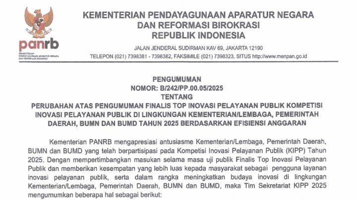 Inovasi Cess Gammara, Sipasmi Bahagia Masuk Finalis Top Inovasi Pelayanan Publik KIPP 2025 Inovasi Cess Gammara