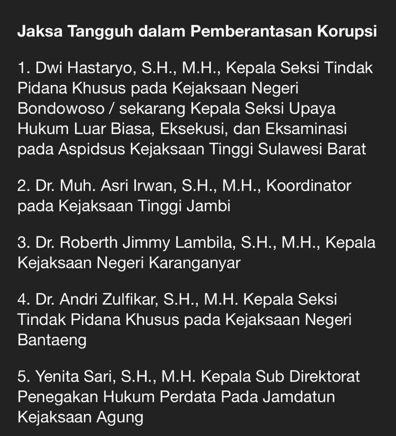 Masuk Kandidat Adhyaksa Awards 2025, Ini Profil Jaksa Senior Muh Asri Irwan Asal Bulukumba