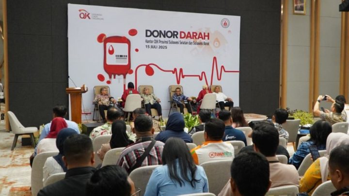 Donor Darah OJK Sulselbar dan UPTD Sulawesi Selatan Kumpulkan Darah 150 Kantong donor darah ojk