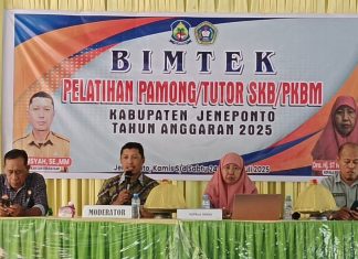 Disdikbud Jeneponto Gelar Bimtek Pelatihan Pamong, Tutor SKB dan PKBM