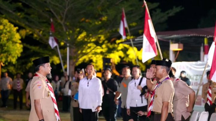 Gubernur Sulsel Beri Motivasi Ribuan Pramuka di Malam Puncak Kemah Pendidikan Karakter gubernur sulawesi selatan