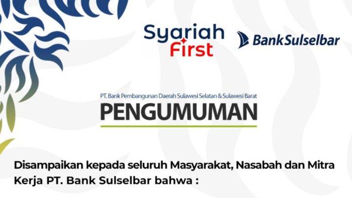 Pengumuman Pemindahan Alamat Jaringan Kantor Fungsional Bank Sulselbar Cabang Polman Sulbar bank sulselbar cabang polman