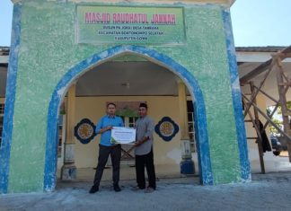 PT Pegadaian Serahkan Bantuan Renovasi Masjid Raudhatul Jannah di Gowa