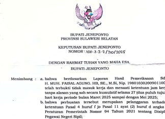 Fenomena Roda Pemerintahan Pemkab Jeneponto, Sejumlah Pejabat Dibebas Tugaskan
