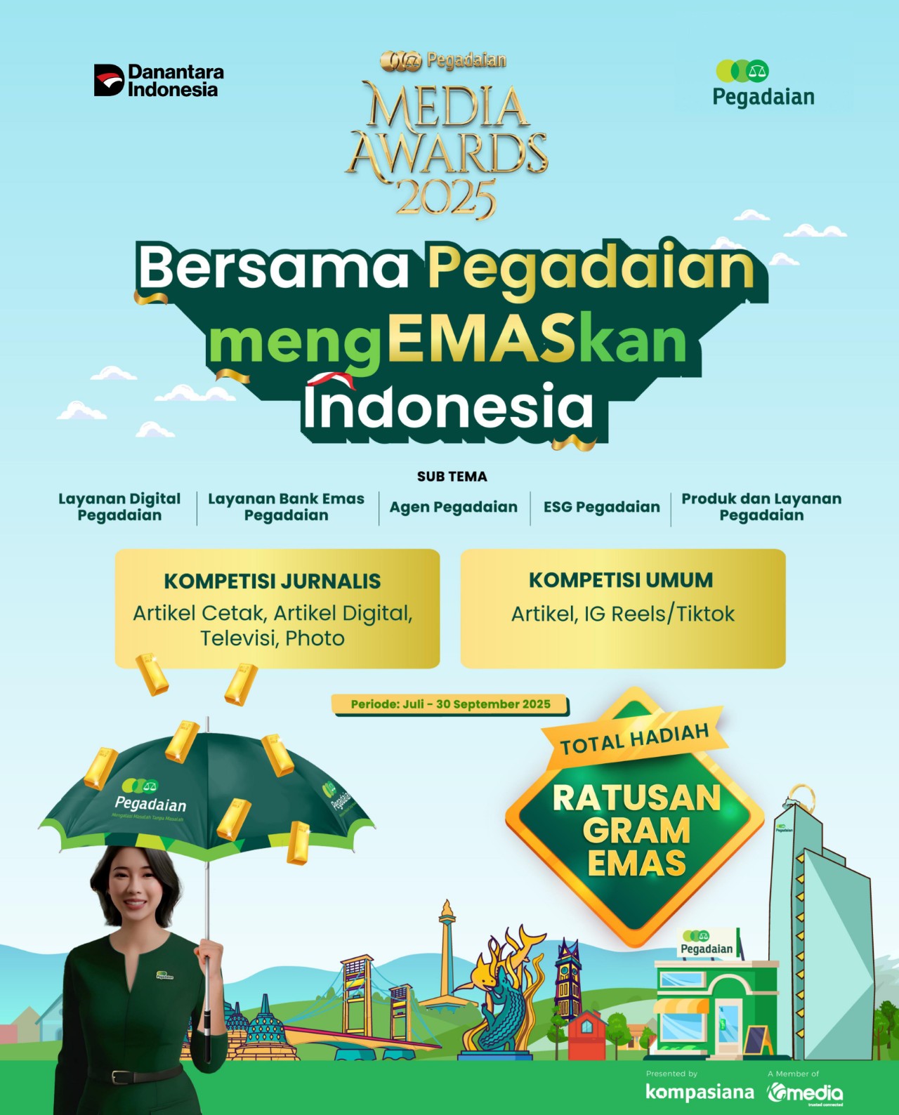 Pegadaian Media Awards 2025 Kembali Hadir, Sediakan Hadiah Ratusan Gram Emas!
