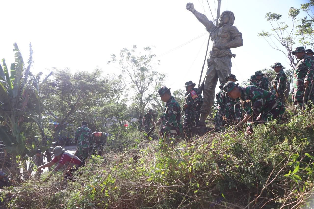 Di Inisiasi Kodim 1425 Jeneponto, Patung Makkasau yang Puluhan Tahun Terbengkalai, Bersinar Jelang HUT ke-80 RI