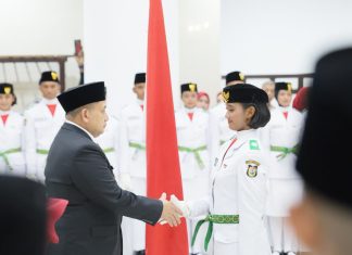 70 Paskibraka Makassar Resmi Dikukuhkan, Siap Kibarkan Merah Putih di HUT RI ke-80