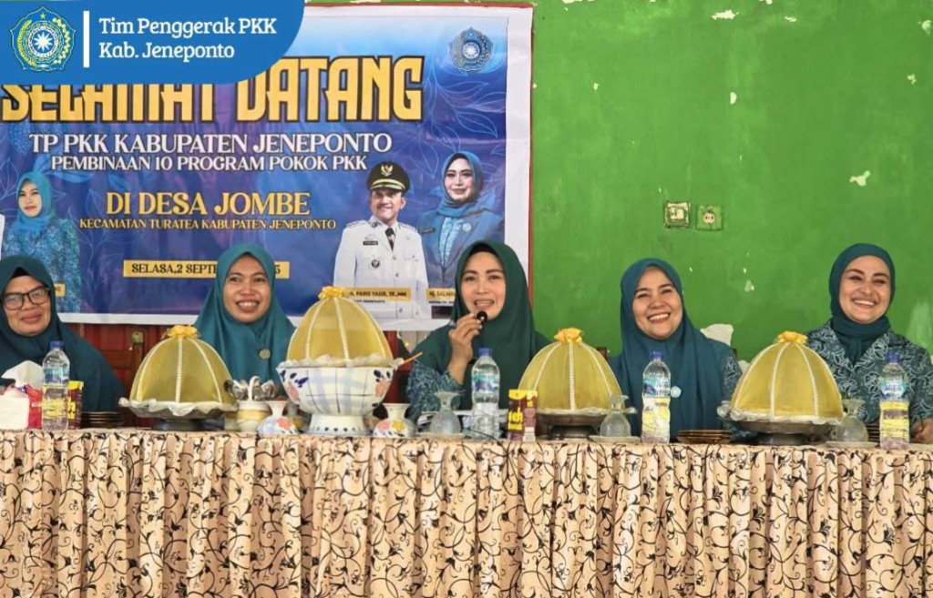 TP PKK Kabupaten Jeneponto Gelar Pembinaan 10 Program Pokok PKK di Desa dan Kelurahan