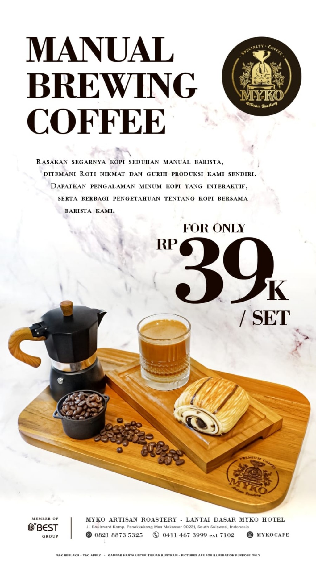 MYKO Artisan Roastery Hadirkan Paket Manual Brew Coffee Plus Roti Nikmat, Hanya Rp39 Ribu!