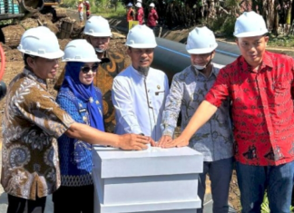 Tingkatkan Akses Layanan Air Bersih, Gubernur Sulsel Groundbreaking Pembangunan SPAM Mamminasata