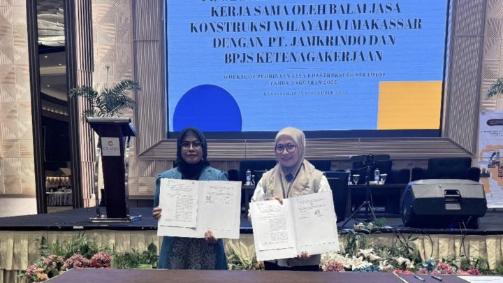 BPJamsostek dan Balai Jasa Kontruksi Wilayah VI Makassar Tekan MoU Terkait Perlindungan Jaminan Sosial BPJamsostek