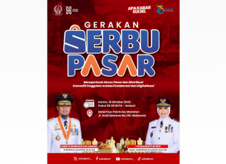Pemprov Sulsel Luncurkan Gerakan Serbu Pasar, Dorong Akses Pasar dan Kolaborasi Perdagangan di Indonesia Timur