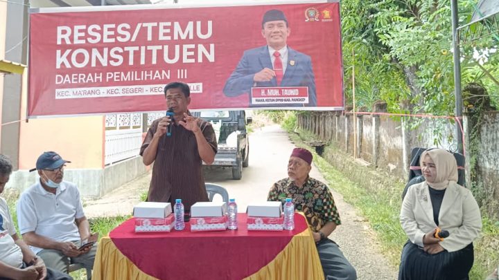 Wakil Ketua DPRD Pangkep, H Muh Tauhid Gelar Reses di Bonto-bonto DPRD Pangkep