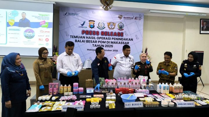 Balai Besar POM Makassar Temukan Kosmetik Ilegal Seharga Ratusan Juta, Ada dari Thailand balai besar pom makassar