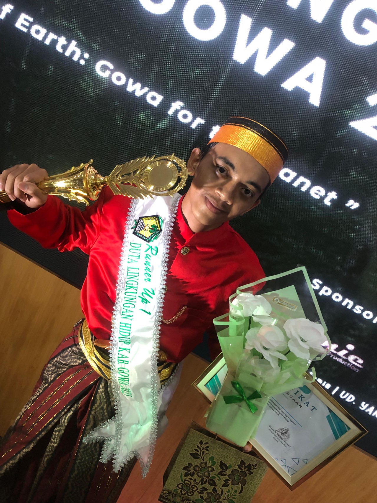 Wakil Pattallassang Muqaddimal Mukrimin Sabet Runner-Up 1 Duta Lingkungan Hidup Gowa 2025