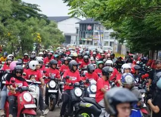 Tips Aman Berkendara Saat Konvoi dalam Kondisi Lalu Lintas Padat Perkotaan ala Asmo Sulsel