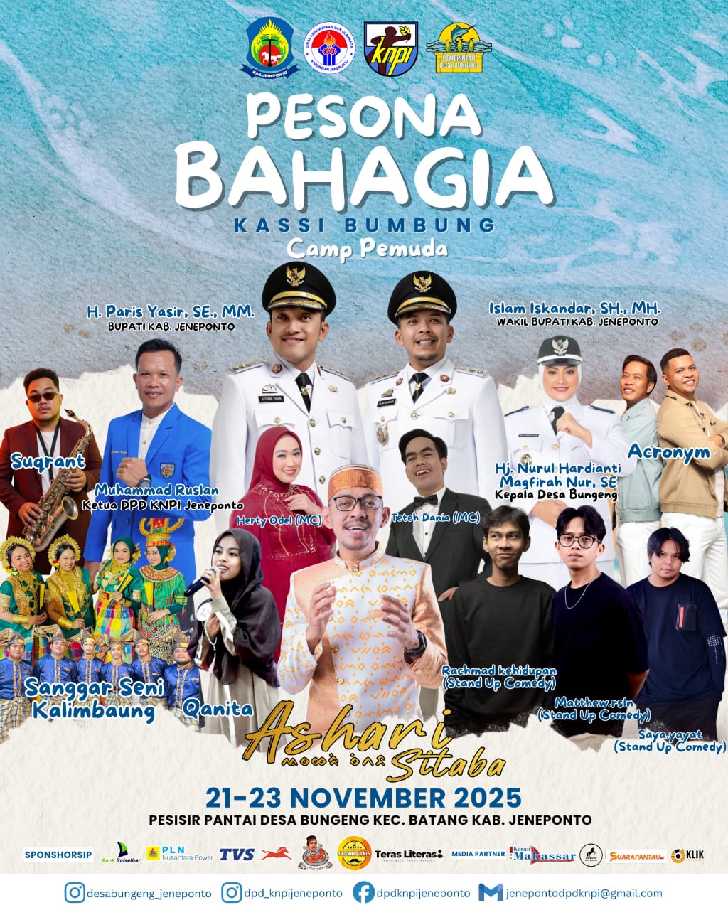 Ribuan Peserta Siap Padati Camp Pemuda Pesona Bahagia di Pantai Kassi Bumbung Jeneponto