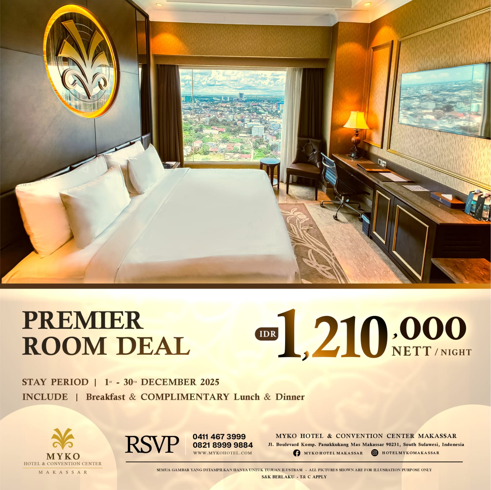Promo Akhir Tahun 2025 MYKO Hotel, Kamar Premier Hanya 1 Jutaan, Buruan Reservasi!