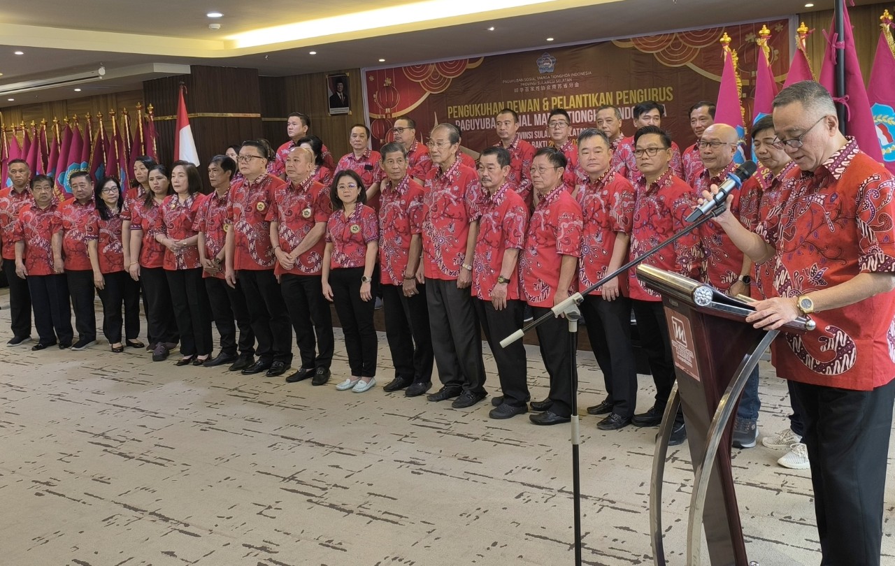 Pengurus PSMTI Sulsel Resmi Dikukuhkan, Ketum Wilianto Tanta: Bangunlah PSMTI Sebagai Rumah Besar