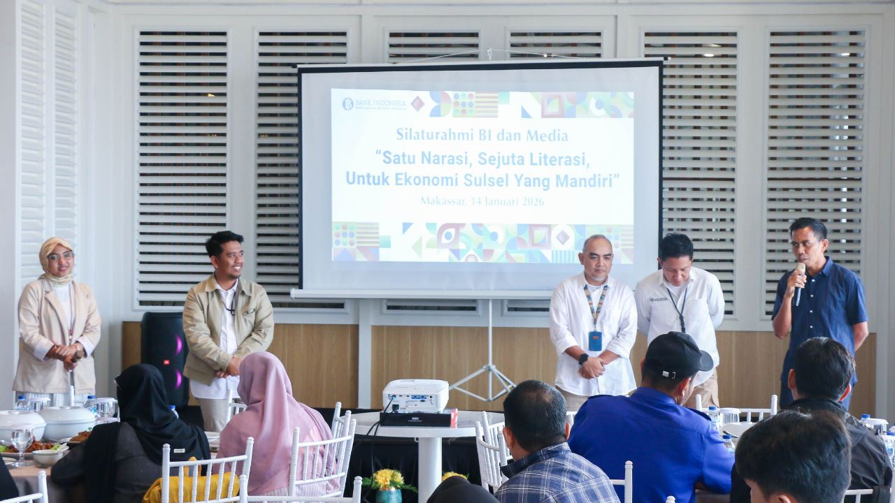 Silaturahmi dengan Wartawan, Bank Indonesia Sulsel Perkenalkan Tim Humas 2026